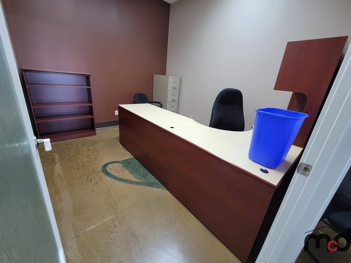 Desk, Chair, Shelf, Filing & Recycle Bin